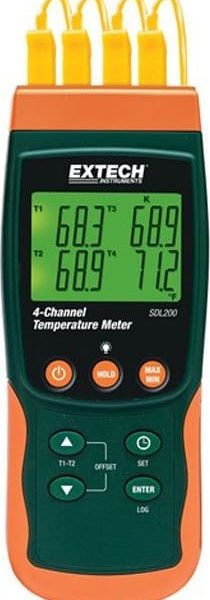 Extech SDL200 Contact Thermometers - Type (Contact Thermometers)