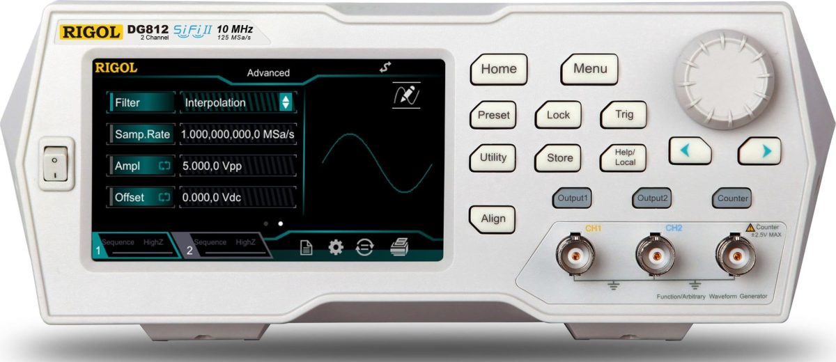 Rigol DG812 - 10 MHz Function / Arbitrary Waveform Generator, 2 Channel