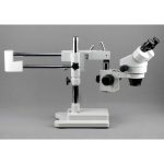 Amscope SM-4B 7X-45X Binocular Stereo Zoom Microscope with Double Arm Boom Stand