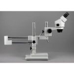 Amscope SM-4B 7X-45X Binocular Stereo Zoom Microscope with Double Arm Boom Stand
