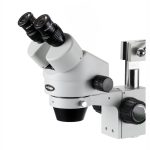 Amscope SM-4B 7X-45X Binocular Stereo Zoom Microscope with Double Arm Boom Stand