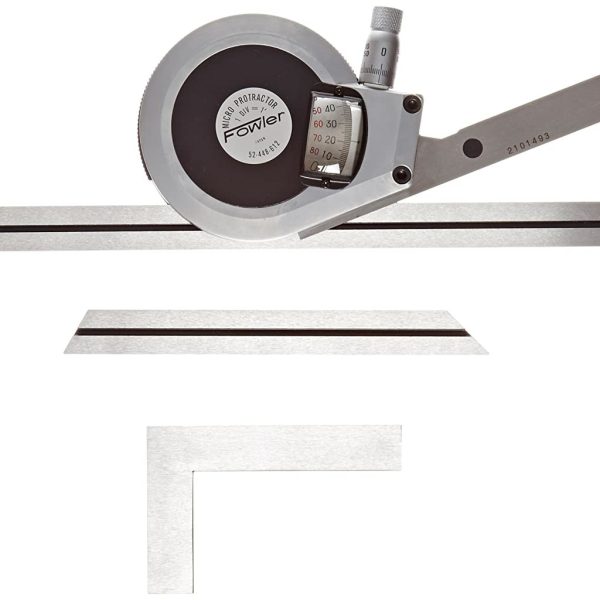 Fowler 52-448-612 Stainless Steel Premium Universal Dial Protractor with 6" and 12" Blade