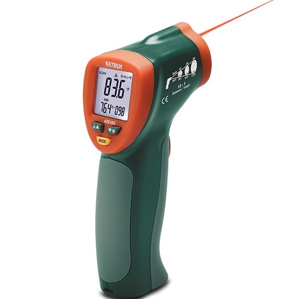 Extech 42510A Mini Termómetro Infrarrojo con Rango Amplio de Temperatura (NIST)