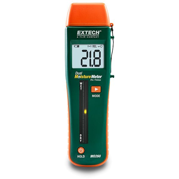 Extech MO260 Combinación de medidor de humedad con/sin clavijas