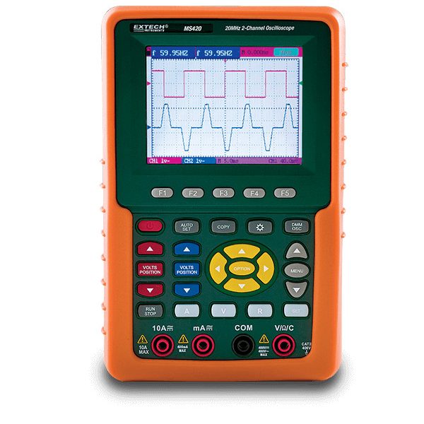 Extech MS420 Osciloscopio digital de 2 canales y 20 MHz