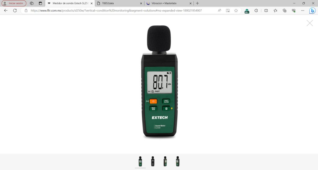 Extech SL250W Medidor de sonido con conectividad a la aplicación ExView®