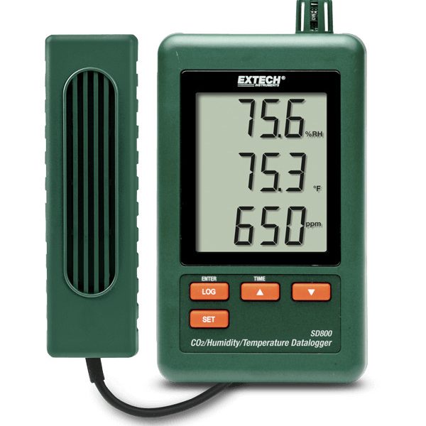 Extech SD800 Registrador de datos de CO2, humedad y temperatura