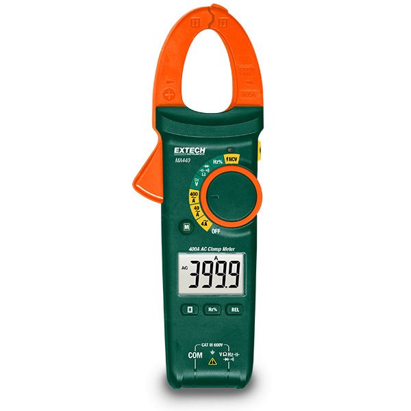 Extech MA443 Pinza amperimétrica de CA de RMS verdadero de 400 A + NCV