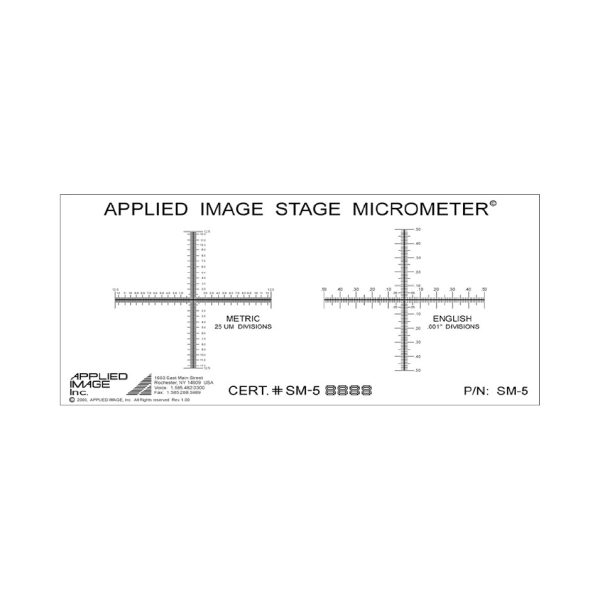 Aplied Image SM-6 X & Y Axis Linear Scale (0.0005″ / 10um div)